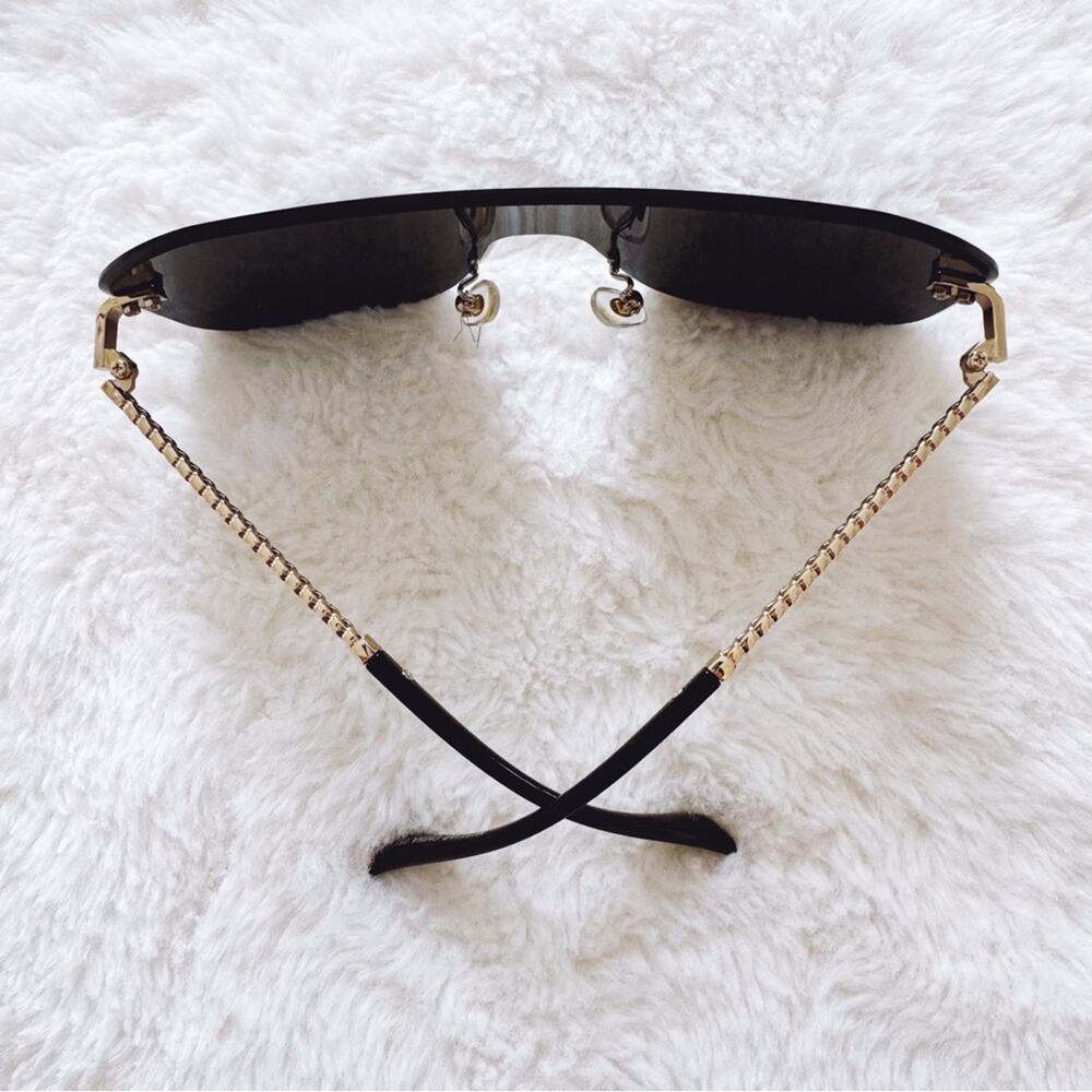 Piper Black Single-Lens Sunglasses - Picture 8 of 10